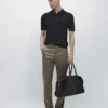 Pantalones de corte ajustado de mezcla de algodón Pantalones de corte ajustado de mezcla de algodón