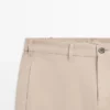 Pantalones de corte ajustado de mezcla de algodón Pantalones de corte ajustado de mezcla de algodón