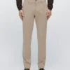 Pantalones de corte ajustado de mezcla de algodón Pantalones de corte ajustado de mezcla de algodón