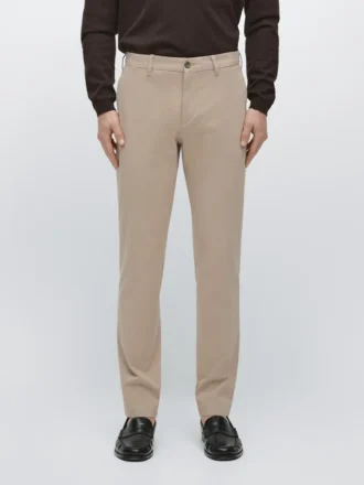 Pantalones de corte ajustado de mezcla de algodón