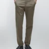 Pantalones de corte ajustado de mezcla de algodón Pantalones de corte ajustado de mezcla de algodón