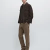 Pantalones de corte cónico con microtextura Pantalones de corte cónico con microtextura