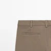 Pantalones de corte cónico con microtextura Pantalones de corte cónico con microtextura