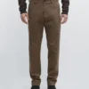 Pantalones de corte cónico con microtextura Pantalones de corte cónico con microtextura