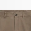 Pantalones de corte cónico con microtextura Pantalones de corte cónico con microtextura