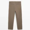 Pantalones de corte cónico con microtextura Pantalones de corte cónico con microtextura