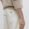 Pantalones de corte cónico de algodón y lino Pantalones de corte cónico de algodón y lino