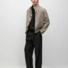 Pantalones de corte holgado con pinzas en mezcla de lana fresca Pantalones de corte holgado con pinzas en mezcla de lana fresca