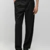 Pantalones de corte holgado con pinzas en mezcla de lana fresca Pantalones de corte holgado con pinzas en mezcla de lana fresca
