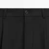 Pantalones de corte holgado con pinzas en mezcla de lana fresca Pantalones de corte holgado con pinzas en mezcla de lana fresca