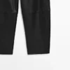 Pantalones de corte holgado de piel napa Pantalones de corte holgado de piel napa