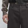 Pantalones de corte holgado en mezcla de lana Pantalones de corte holgado en mezcla de lana