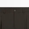 Pantalones de corte holgado en mezcla de lana fresca Pantalones de corte holgado en mezcla de lana fresca