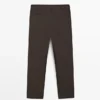 Pantalones de corte holgado en mezcla de lana fresca Pantalones de corte holgado en mezcla de lana fresca