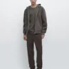 Pantalones de corte jogger de mezcla de algodón Pantalones de corte jogger de mezcla de algodón