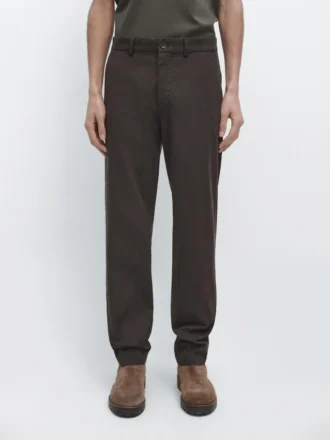 Pantalones de corte jogger de mezcla de algodón