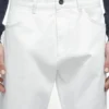 Pantalones de efecto denim de corte ajustado Pantalones de efecto denim de corte ajustado