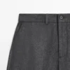 Pantalones de franela de mezcla de lana Pantalones de franela de mezcla de lana
