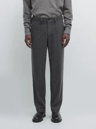Pantalones de franela de mezcla de lana