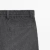 Pantalones de franela de mezcla de lana Pantalones de franela de mezcla de lana