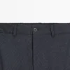 Pantalones de lana con estampado de pata de gallo Pantalones de lana con estampado de pata de gallo