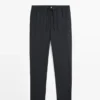 Pantalones de lana con textura fresca Pantalones de lana con textura fresca