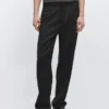 Pantalones de lana de corte holgado Pantalones de lana de corte holgado