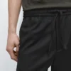 Pantalones de lana de corte holgado Pantalones de lana de corte holgado