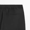 Pantalones de lana de corte holgado Pantalones de lana de corte holgado
