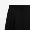Pantalones de lana extrafina plisados Pantalones de lana extrafina plisados