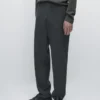 Pantalones de lana fresca con textura Pantalones de lana fresca con textura