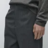 Pantalones de lana fresca con textura Pantalones de lana fresca con textura