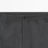 Pantalones de lana fresca con textura Pantalones de lana fresca con textura
