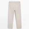 Pantalones de lino de corte semi-jogger Pantalones de lino de corte semi-jogger