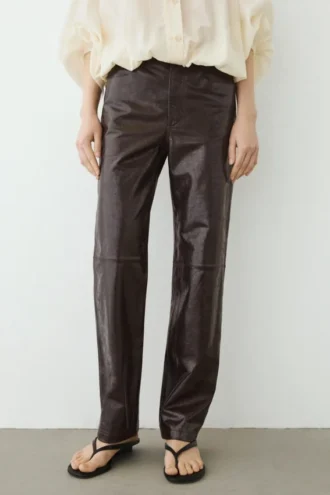 Pantalones de piel napa