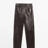 Pantalones de piel napa Pantalones de piel napa