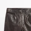 Pantalones de piel napa Pantalones de piel napa