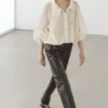 Pantalones de piel napa Pantalones de piel napa