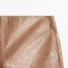 Pantalones de piel napa brillante Pantalones de piel napa brillante