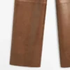Pantalones de piel napa brillante Pantalones de piel napa brillante