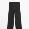 Pantalones de pierna ancha a rayas Pantalones de pierna ancha a rayas