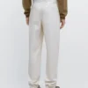 Pantalones de sarga de algodón con cintura elástica Pantalones de sarga de algodón con cintura elástica