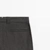 Pantalones de sarga de mezcla de lana Pantalones de sarga de mezcla de lana