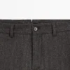 Pantalones de sarga de mezcla de lana Pantalones de sarga de mezcla de lana