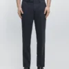 Pantalones de traje a cuadros de mezcla de lana fresca Pantalones de traje a cuadros de mezcla de lana fresca