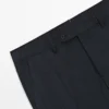 Pantalones de traje a cuadros de mezcla de lana fresca Pantalones de traje a cuadros de mezcla de lana fresca