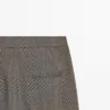 Pantalones de traje de lana a cuadros Pantalones de traje de lana a cuadros