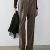 Pantalones de traje de lana a cuadros Pantalones de traje de lana a cuadros