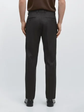 pantalones de traje de lana fresca a rayas 2 1 330x440 - Pantalones de traje de lana fresca a rayas