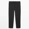 Pantalones de traje de lana fresca a rayas Pantalones de traje de lana fresca a rayas